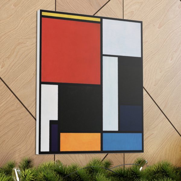 Fan Creation Like Piet Mondrian - Canvas Gallery Wrap