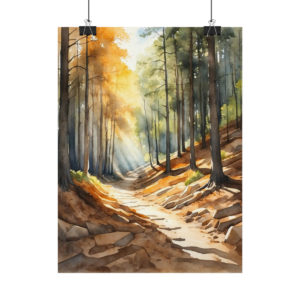 Sunny Day Twin Trail - Watercolor Art Print