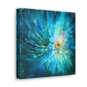 Aqua Flower - Canvas Gallery Wrap