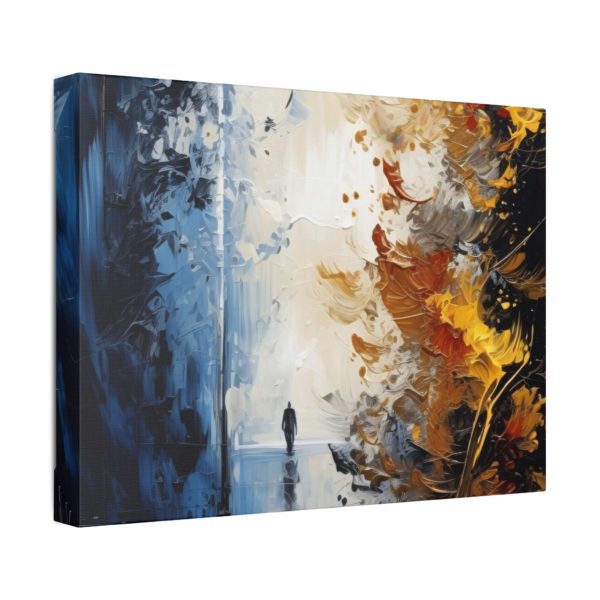 Thoughtful Man in Dreamy Abstract (Printed on Polyester Canvas)
