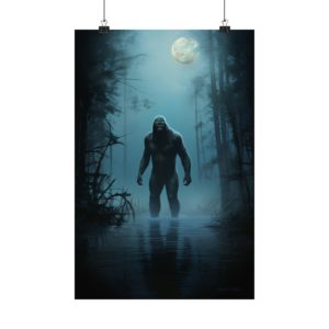 Bigfoot in Pale Moonlight - Matte Poster