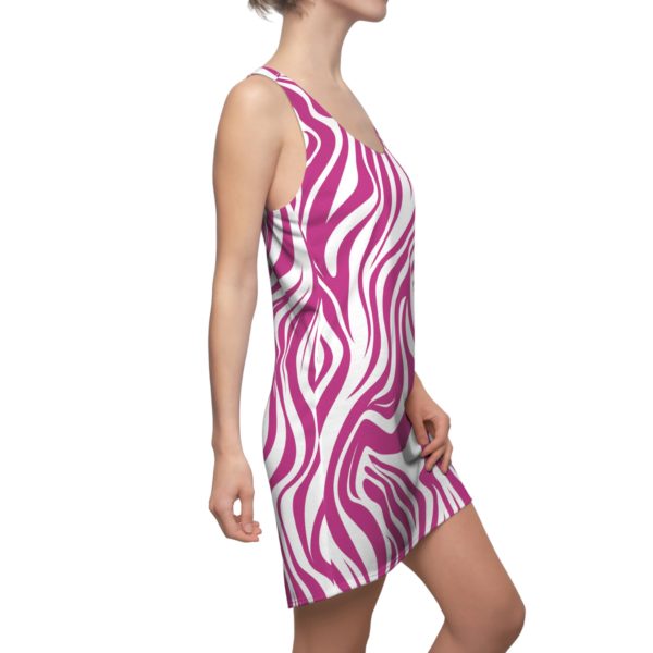 Hot Pink Zebra Print - Women's Cut & Sew Racerback Dress