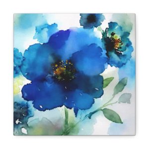 Blue Petunias - Canvas Gallery Wrap