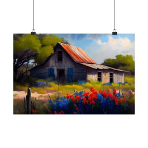 Bluebonnet Barn Five - Premium Matte poster