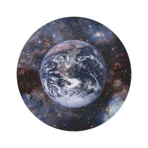Earth Floating in the Stars - Round Rug