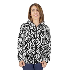 Zebra Print - Unisex Zipped Hoodie