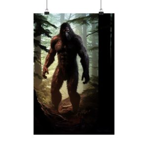 Bigfoot with Red Eyes - Matte Poster