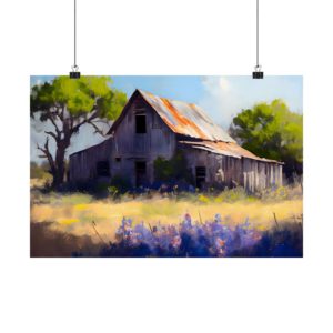 Bluebonnet Barn Four - Premium Matte poster