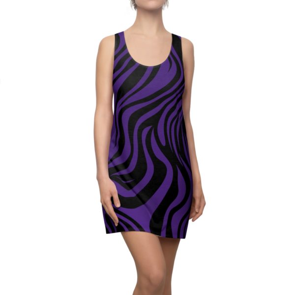 Purple Zebra Print Women's Racerback Dress