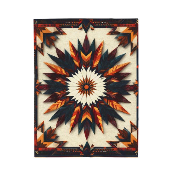 Native American Starburst Style - Velveteen Plush Blanket