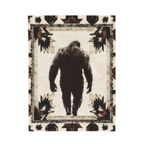 Southwest Sasquatch Style, Bigfoot on a Velveteen Plush Blanket